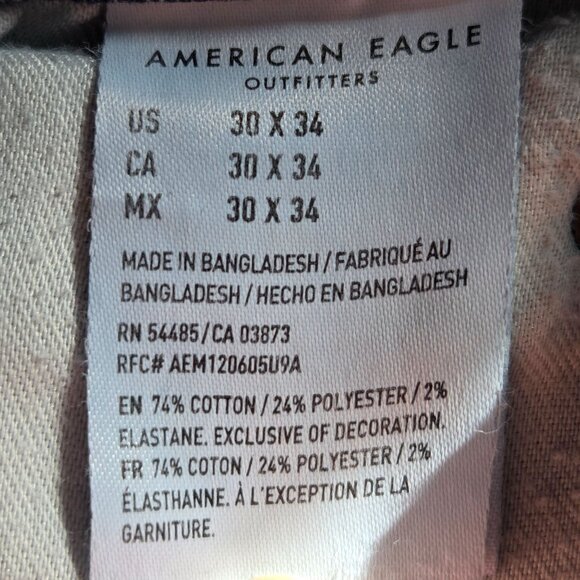 American Eagle Slim Fit Jeans Lightly Distressed Size 30x31 - Picture 13 of 14